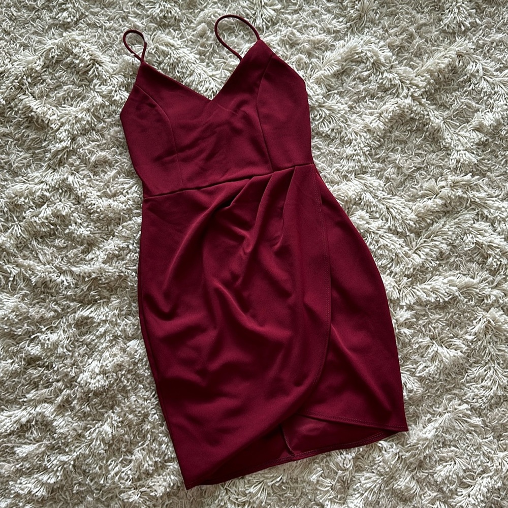 Forever Your Girl Wine Red Bodycon Dress